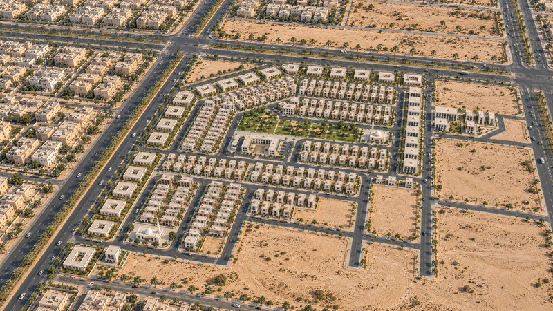 تصوّر توضيحي لتطوير مستقبلي محتمل: المخطط الكامل من الزاوية الرئيسية.